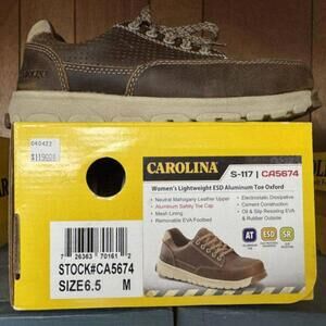 Carolina Women’s ESD Aluminum Toe Work Oxford Shoes | Model S-117 / Size 6.5 M